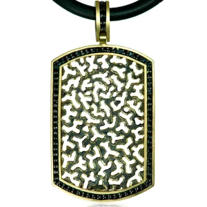 Pendants | Tag Pendants*Alex Soldier Gold Diamond Contrast Tag Pendant/Necklace On Cord