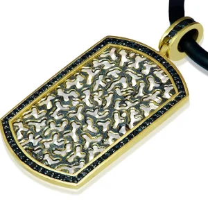Pendants | Tag Pendants*Alex Soldier Gold Diamond Contrast Tag Pendant/Necklace On Cord