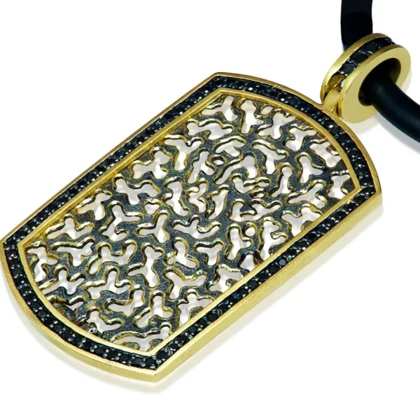 Pendants | Tag Pendants*Alex Soldier Gold Diamond Contrast Tag Pendant/Necklace On Cord