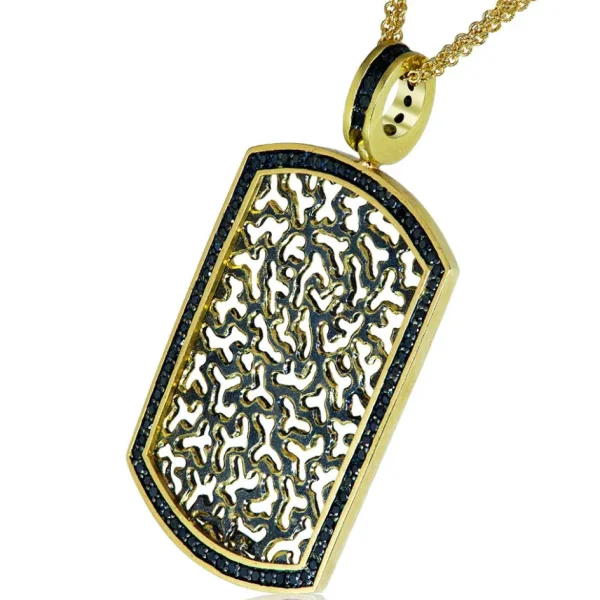 Pendants | Tag Pendants*Alex Soldier Gold Diamond Contrast Tag Pendant/Necklace On Cord