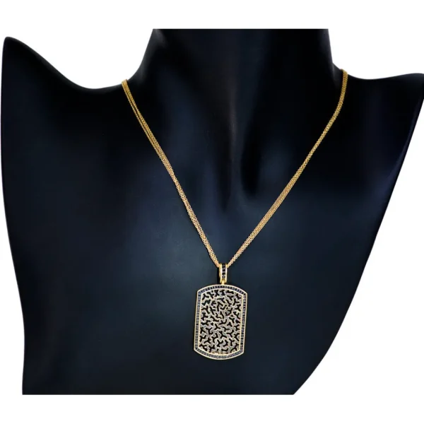 Pendants | Tag Pendants*Alex Soldier Gold Diamond Contrast Tag Pendant/Necklace On Cord