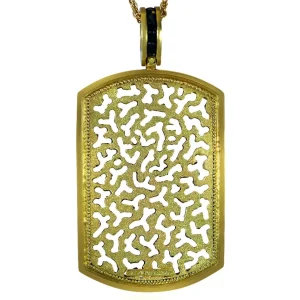 Pendants | Tag Pendants*Alex Soldier Gold Diamond Contrast Tag Pendant/Necklace On Cord