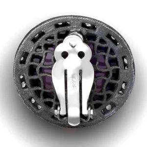 Amethyst Jewelry | Stud Earrings*Alex Soldier Silver Symbolica Clip-On Earrings with Japanese Amethyst