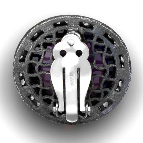 Amethyst Jewelry | Stud Earrings*Alex Soldier Silver Symbolica Clip-On Earrings with Japanese Amethyst