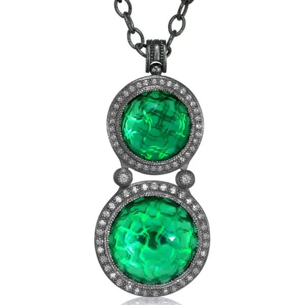 Pendants*Alex Soldier Silver Symbolica Pendant with Green Agate & Topaz