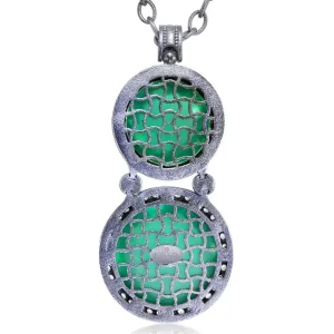 Pendants*Alex Soldier Silver Symbolica Pendant with Green Agate & Topaz
