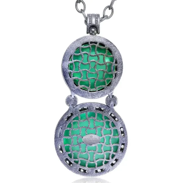 Pendants*Alex Soldier Silver Symbolica Pendant with Green Agate & Topaz